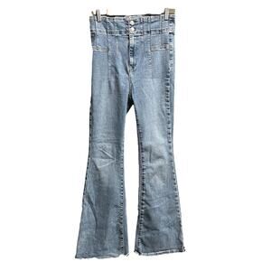 We The Free Blue High Waist Jayde Flared Women's Jeans Size 29